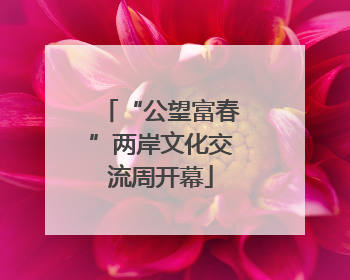 “公望富春”两岸文化交流周开幕