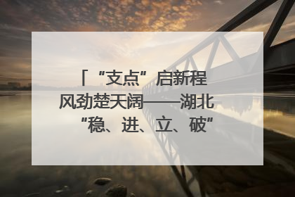 “支点”启新程 风劲楚天阔——湖北“稳、进、立、破”谱写“荆”彩篇章