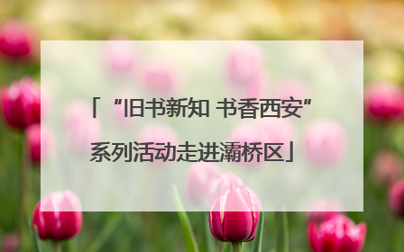 “旧书新知 书香西安” 系列活动走进灞桥区