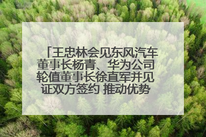 王忠林会见东风汽车董事长杨青、华为公司轮值董事长徐直军并见证双方签约 推动优势互补 实现共赢发展