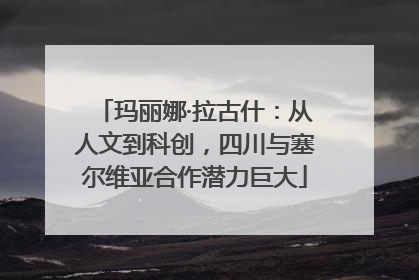 玛丽娜·拉古什：从人文到科创，四川与塞尔维亚合作潜力巨大