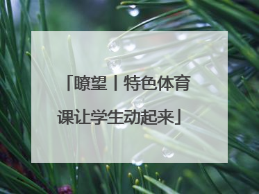 瞭望丨特色体育课让学生动起来