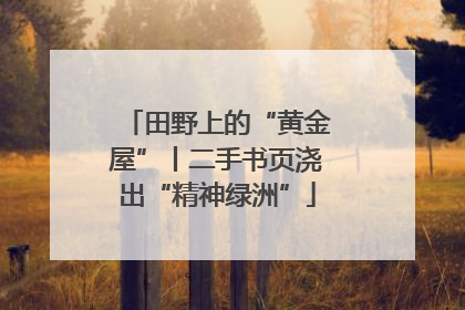 田野上的“黄金屋”丨二手书页浇出“精神绿洲”