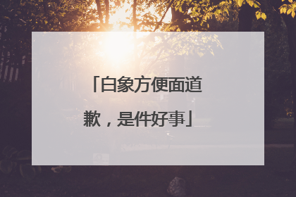 白象方便面道歉，是件好事