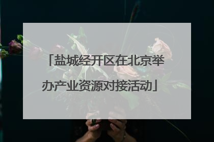 盐城经开区在北京举办产业资源对接活动