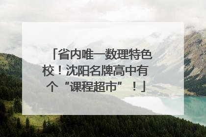 省内唯一数理特色校！沈阳名牌高中有个“课程超市”！