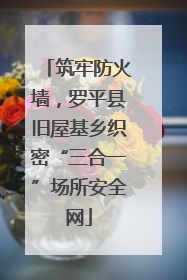 筑牢防火墙，罗平县旧屋基乡织密“三合一”场所安全网