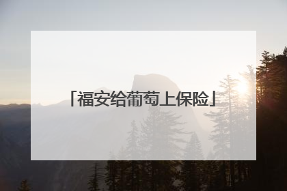 福安给葡萄上保险
