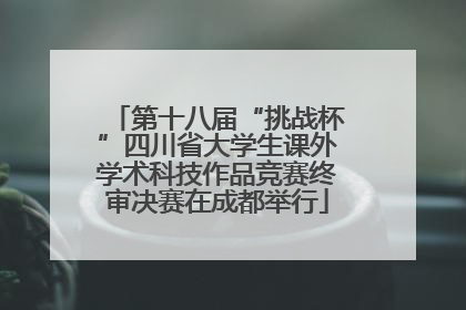 第十八届“挑战杯”四川省大学生课外学术科技作品竞赛终审决赛在成都举行