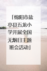 绵阳市盐亭县五龙小学开展全国无烟日主题班会活动