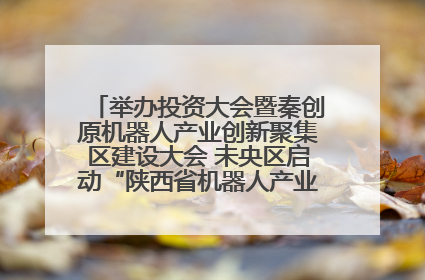 举办投资大会暨秦创原机器人产业创新聚集区建设大会 未央区启动“陕西省机器人产业聚集区”建设