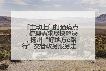 主动上门打通痛点，梳理需求尽快解决，扬州“好地方e路行”交管政务服务走进规上企业