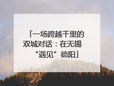 一场跨越千里的双城对话：在无锡“遇见”德阳