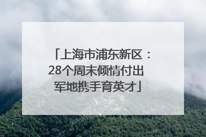 上海市浦东新区：28个周末倾情付出 军地携手育英才