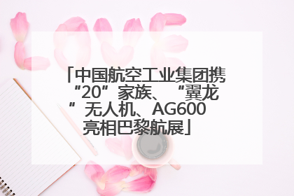 中国航空工业集团携“20”家族、“翼龙”无人机、AG600亮相巴黎航展