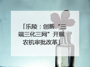 乐陵：创新“三端三化三网”开展农机审批改革