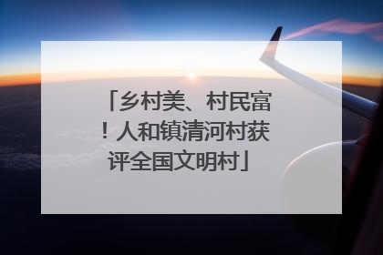 乡村美、村民富！人和镇清河村获评全国文明村