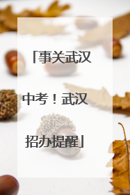 事关武汉中考！武汉招办提醒