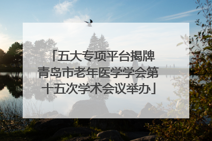 五大专项平台揭牌 青岛市老年医学学会第十五次学术会议举办