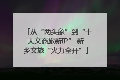 从“两头象”到“十大文商旅新IP” 新乡文旅“火力全开”