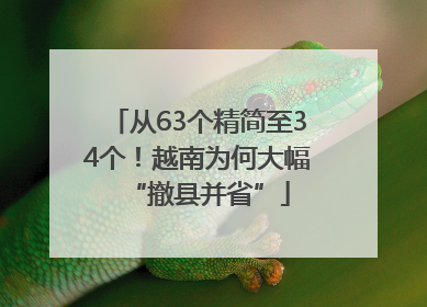 从63个精简至34个！越南为何大幅“撤县并省”