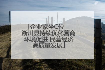企业家坐C位——淅川县持续优化营商环境促进 民营经济高质量发展
