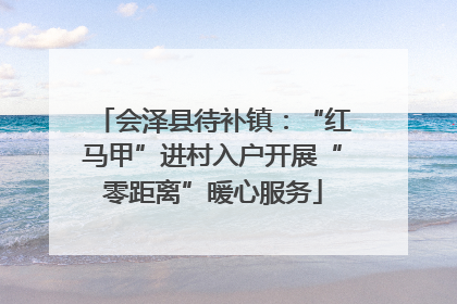 会泽县待补镇：“红马甲”进村入户开展“零距离”暖心服务