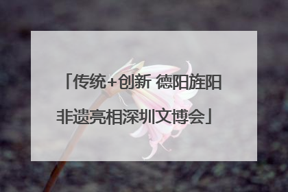 传统+创新 德阳旌阳非遗亮相深圳文博会