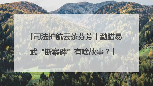 司法护航云茶芬芳丨勐腊易武“断案碑”有啥故事？