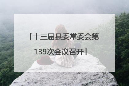 十三届县委常委会第139次会议召开