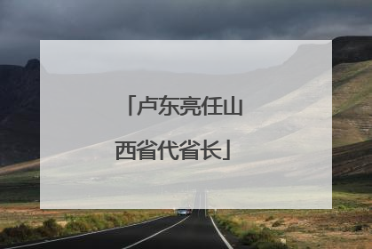 卢东亮任山西省代省长