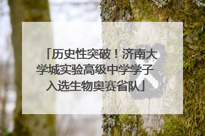 历史性突破！济南大学城实验高级中学学子入选生物奥赛省队