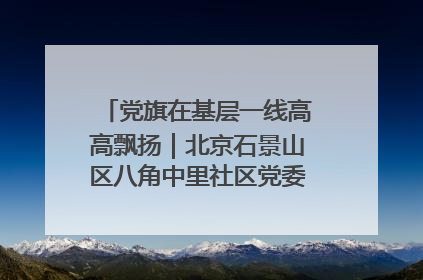 党旗在基层一线高高飘扬｜北京石景山区八角中里社区党委：用脚步丈量民生