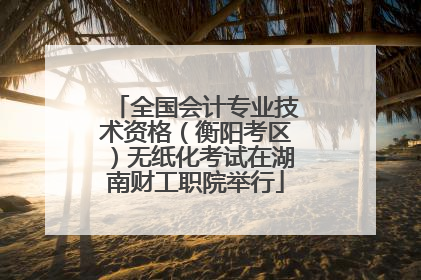 全国会计专业技术资格（衡阳考区）无纸化考试在湖南财工职院举行