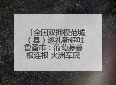 全国双拥模范城（县）巡礼新疆吐鲁番市：葡萄藤蔓根连根 火洲军民心连心