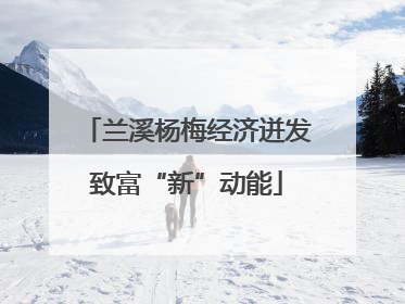 兰溪杨梅经济迸发致富“新”动能