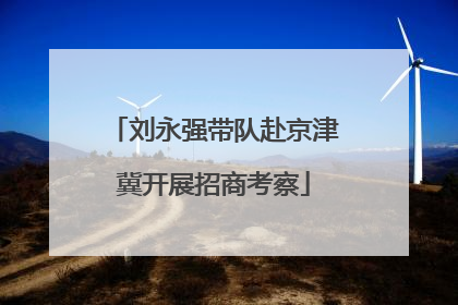 刘永强带队赴京津冀开展招商考察