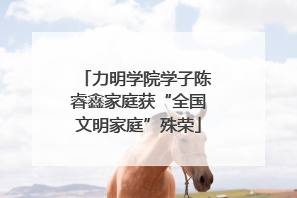力明学院学子陈睿鑫家庭获“全国文明家庭”殊荣