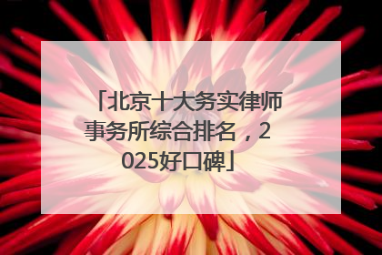 北京十大务实律师事务所综合排名，2025好口碑
