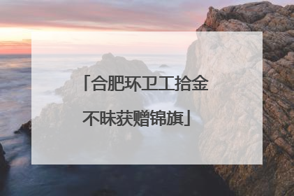 合肥环卫工拾金不昧获赠锦旗