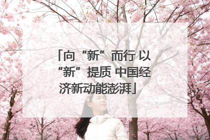 向“新”而行 以“新”提质 中国经济新动能澎湃