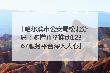 哈尔滨市公安局松北分局：多措并举推动12367服务平台深入人心