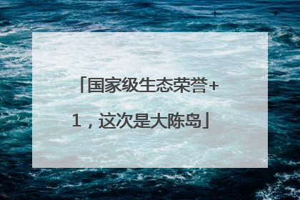 国家级生态荣誉+1，这次是大陈岛