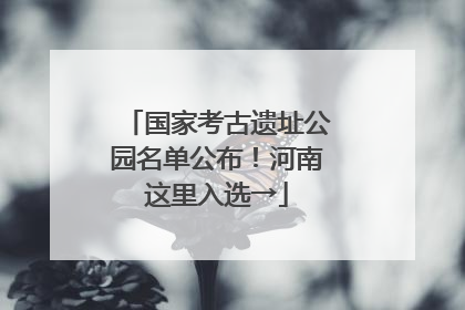 国家考古遗址公园名单公布！河南这里入选→