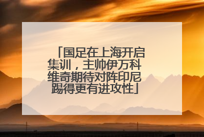 国足在上海开启集训，主帅伊万科维奇期待对阵印尼踢得更有进攻性