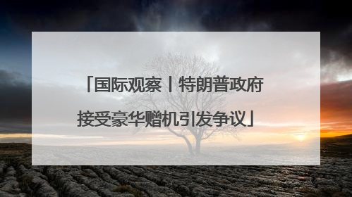 国际观察丨特朗普政府接受豪华赠机引发争议