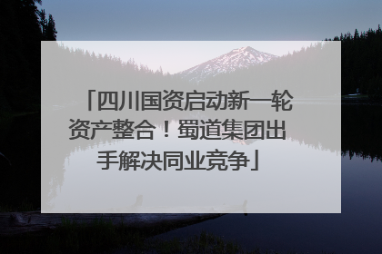 四川国资启动新一轮资产整合！蜀道集团出手解决同业竞争
