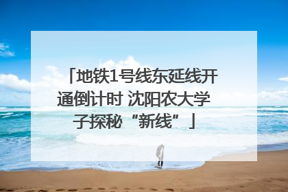地铁1号线东延线开通倒计时 沈阳农大学子探秘“新线”