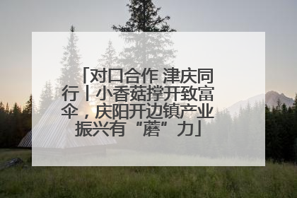 对口合作 津庆同行丨小香菇撑开致富伞，庆阳开边镇产业振兴有“蘑”力