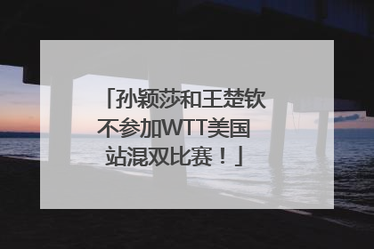孙颖莎和王楚钦不参加WTT美国站混双比赛！